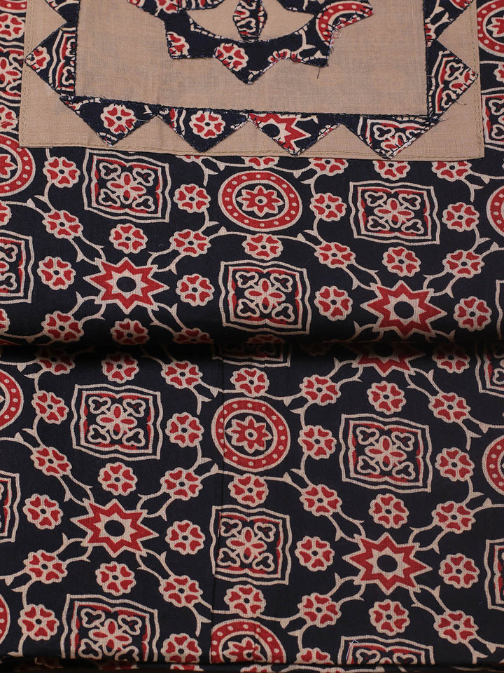 Printed Cotton Blend Unstitched Suit With Dupatta