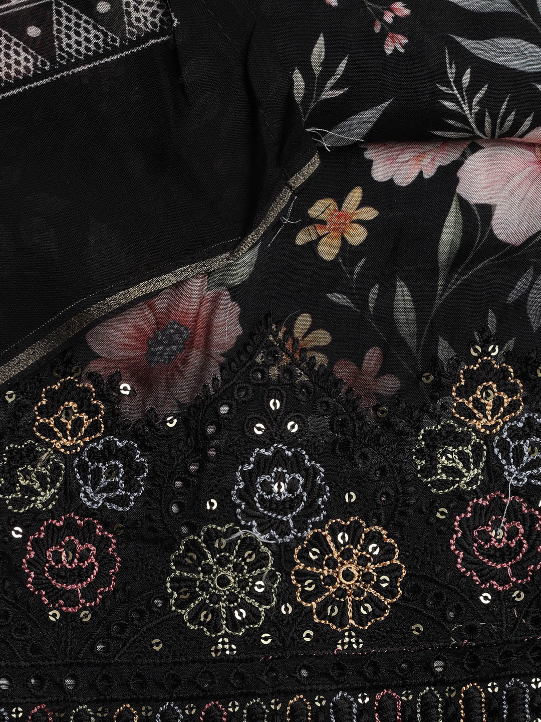 Printed Muslin Unstitched Suit With Dupatta