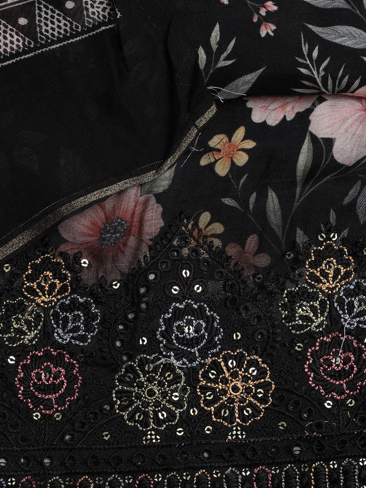 Printed Muslin Unstitched Suit With Dupatta