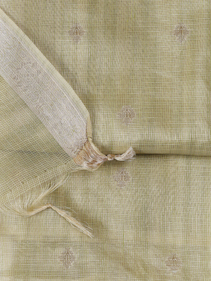 Woven Tissue Unstitched Suit With Dupatta