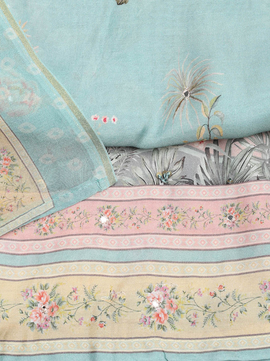 Printed Muslin Unstitched Suit With Dupatta