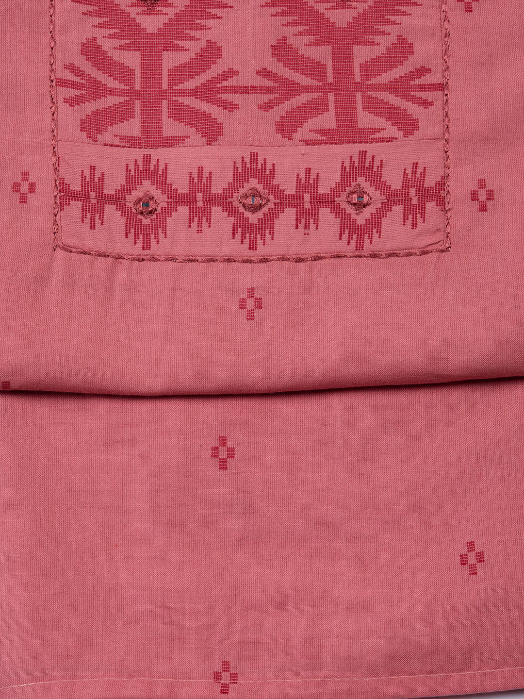 Printed Cotton Blend Unstitched Suit Piece With Dupatta