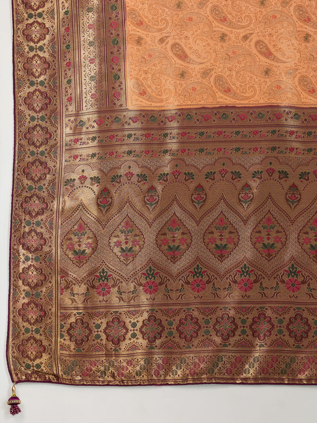 Woven Design Meenakari Kanjivaram Silk Saree