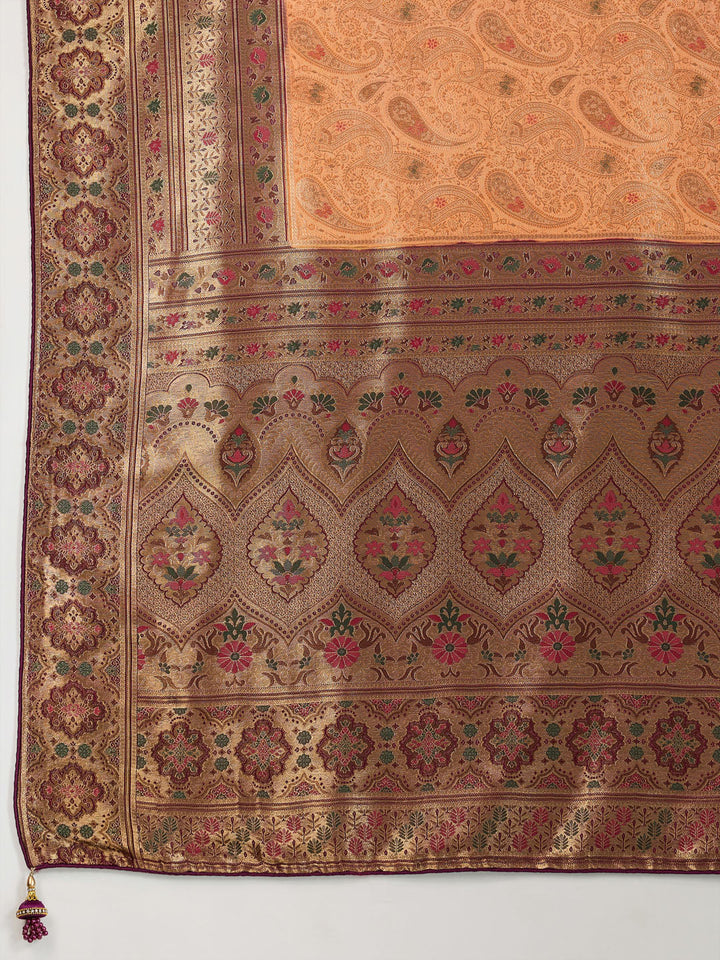 Woven Design Meenakari Kanjivaram Silk Saree