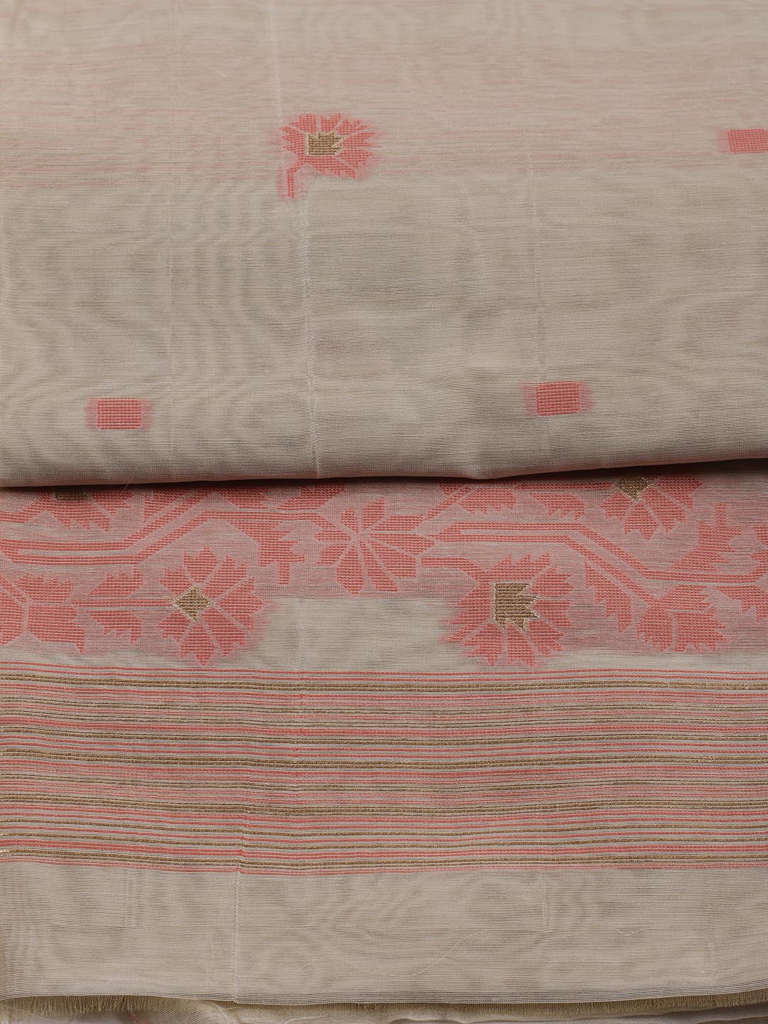 Jamdani Chanderi Unstitched Suit Piece With Dupatta