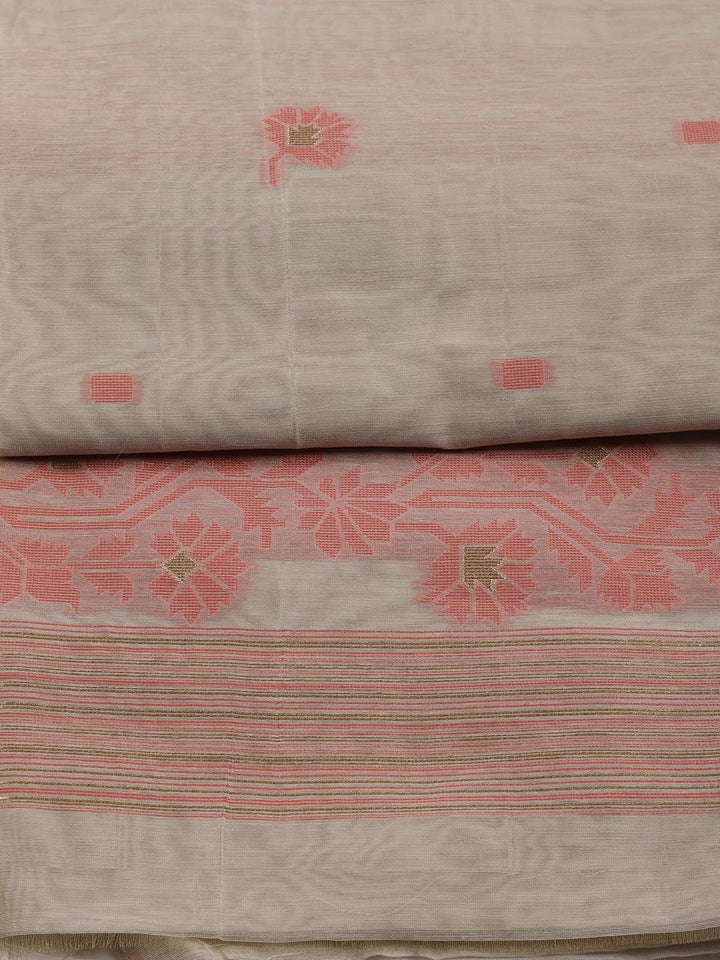 Jamdani Chanderi Unstitched Suit Piece With Dupatta