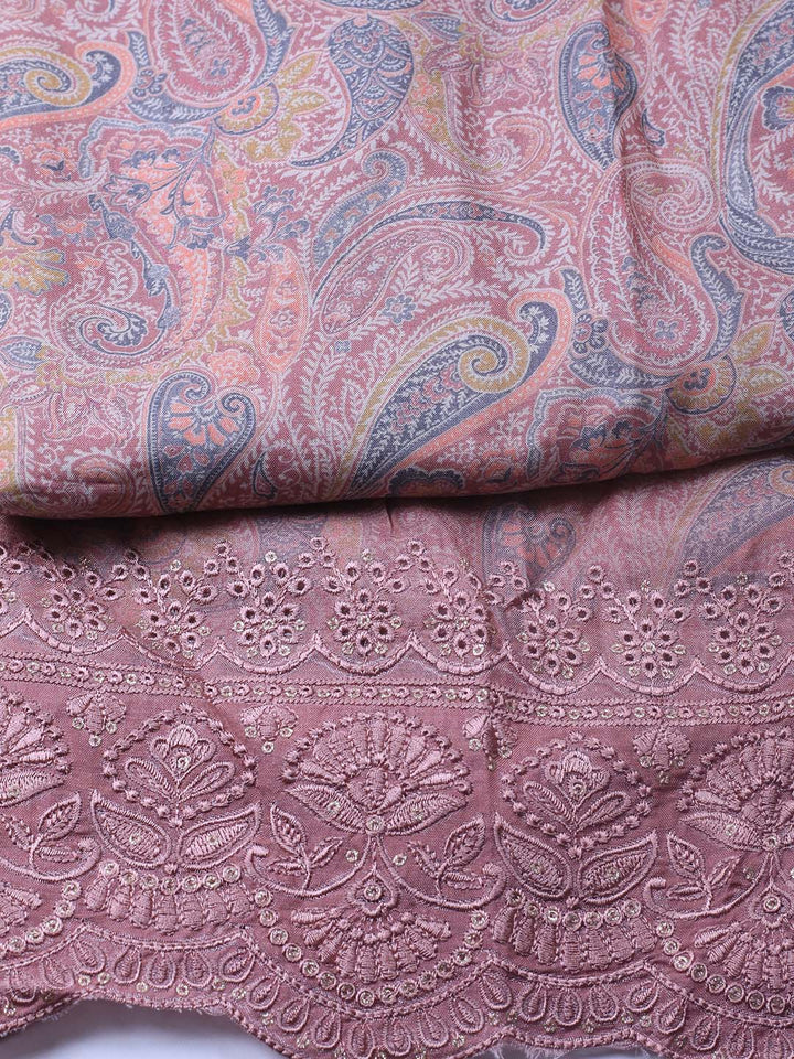 Printed Muslin Unstitched Suit With Dupatta