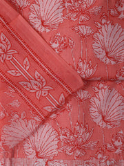 Neck Woek Cotton Blend Unstitched Suit With Dupatta