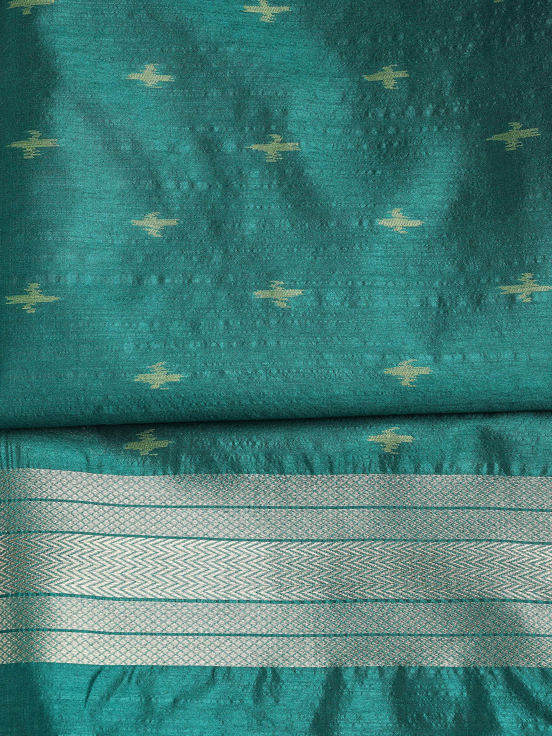 Woven Chanderi Unstitched Suit Piece With Dupatta