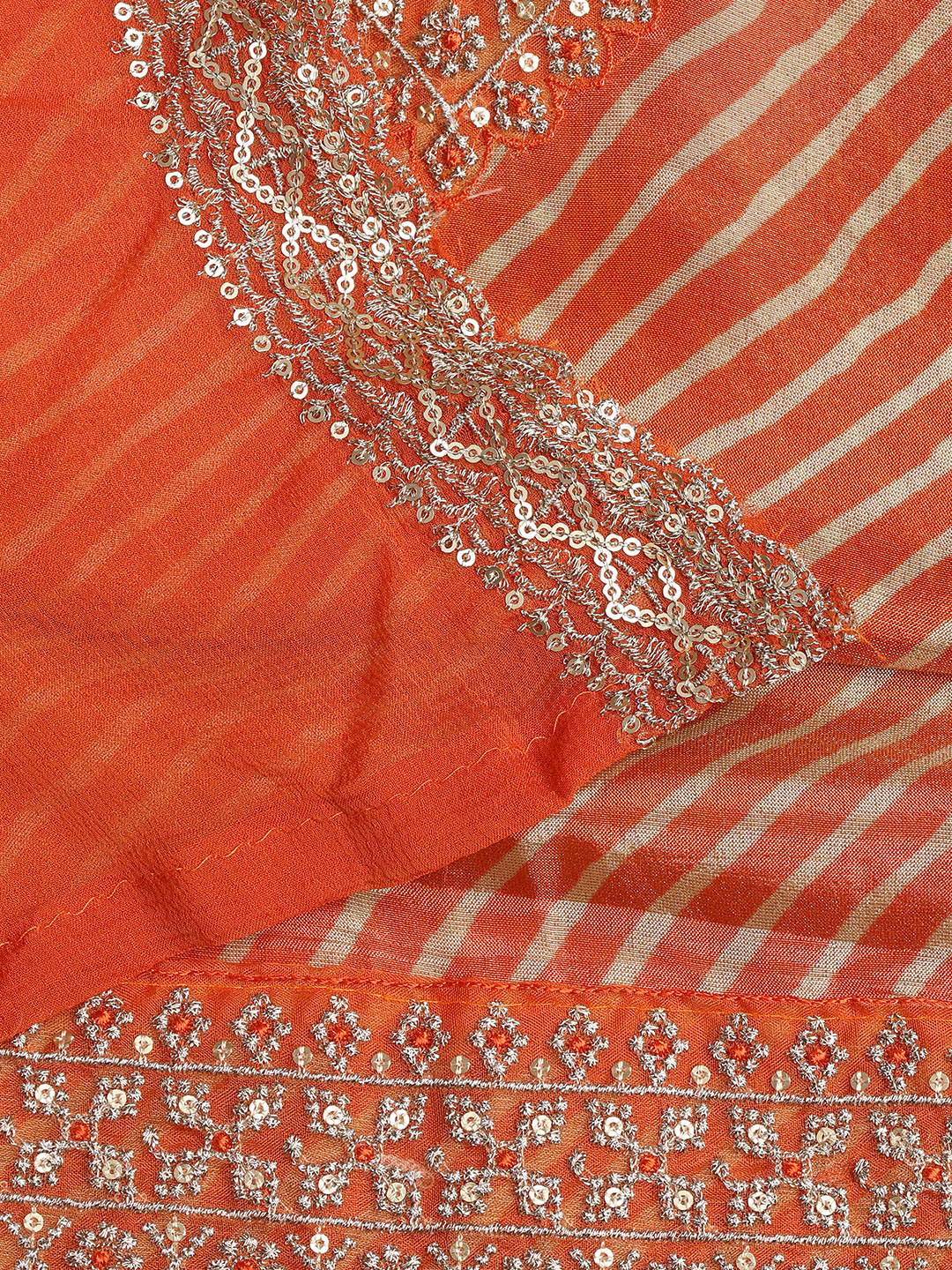Patch Neck Art Silk Unstitched Suit With Dupatta