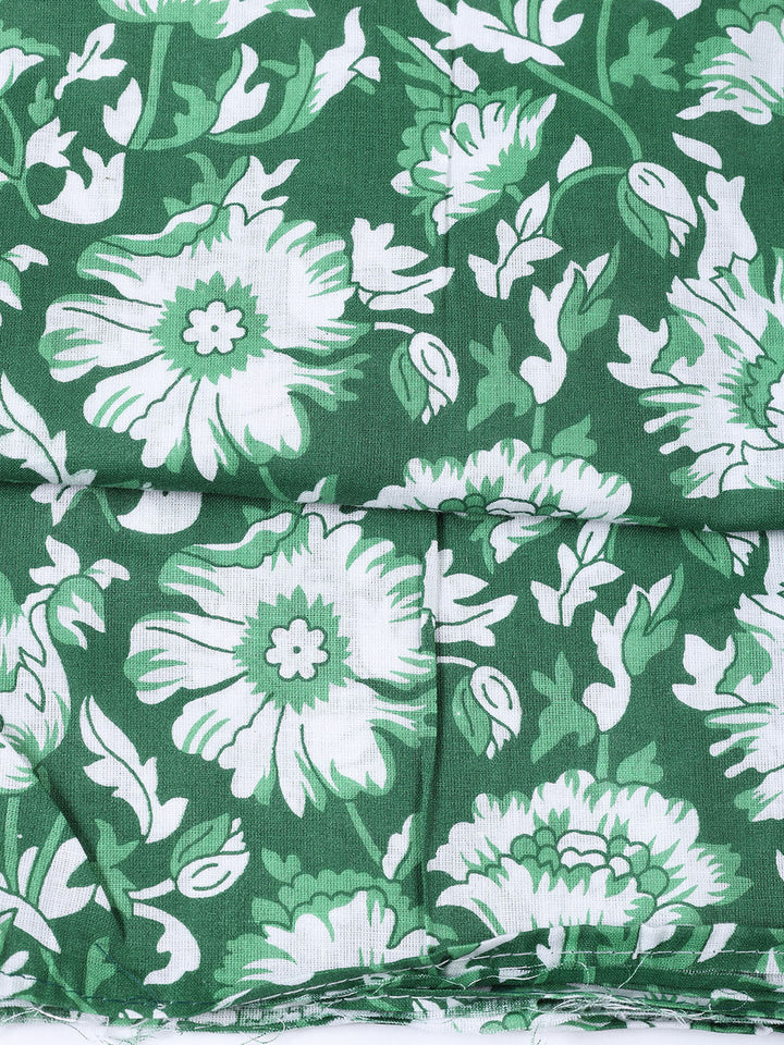 Printed Cotton Blend Unstitched Suit With Dupatta