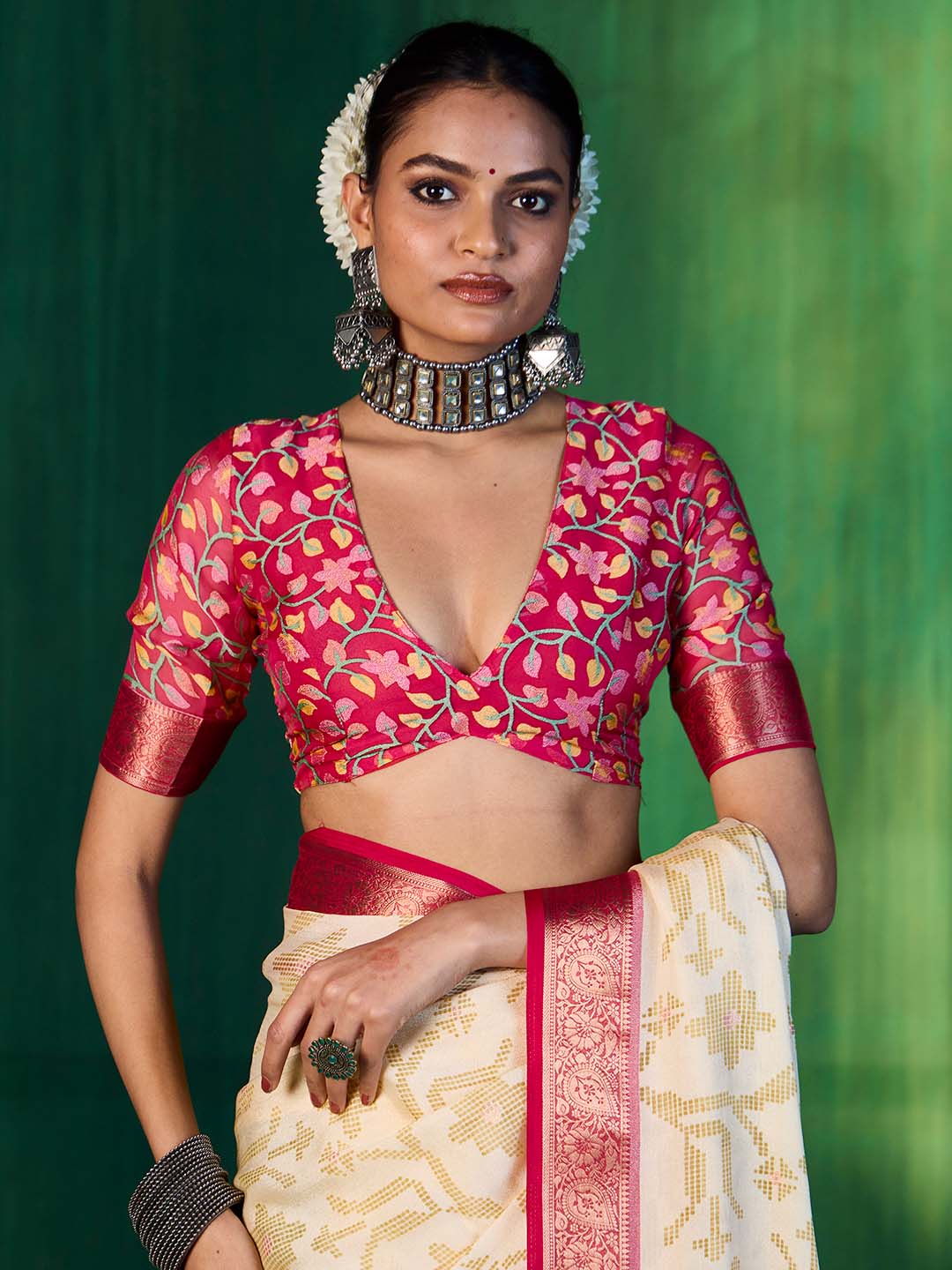Bandhani Printed Georgette Saree
