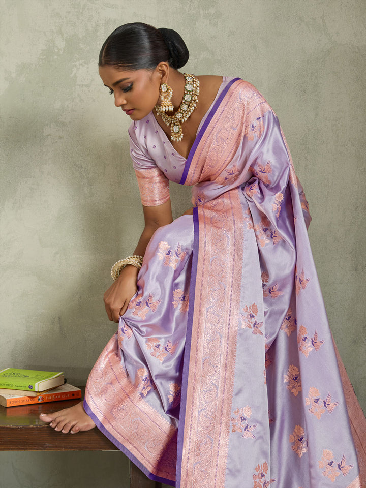 Woven Design Satin Silk Saree