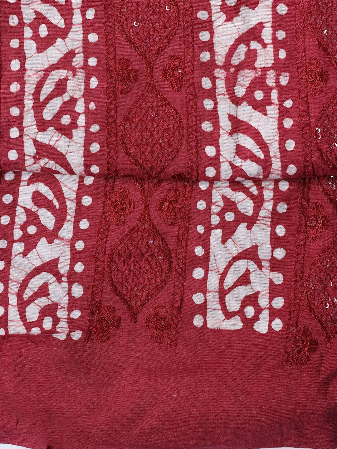 Printed Cotton Blend Unstitched Suit With Dupatta