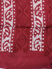 Printed Cotton Blend Unstitched Suit With Dupatta