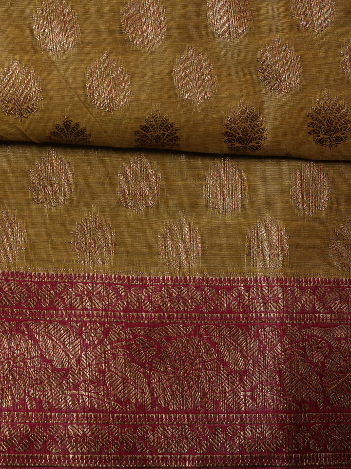Neck Embroidered Chanderi Unstitched Suit Piece With Dupatta