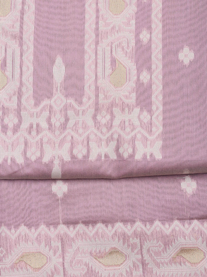 Jamdani Work Chanderi Unstitched Suit Piece With Dupatta
