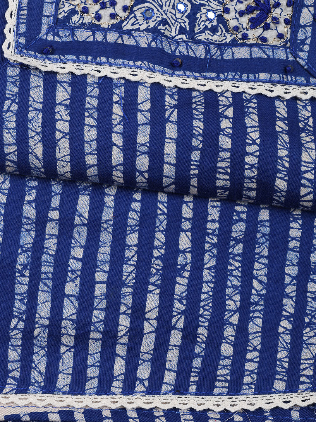 Neck Embroidery Cotton Unstitched Suit Dupatta