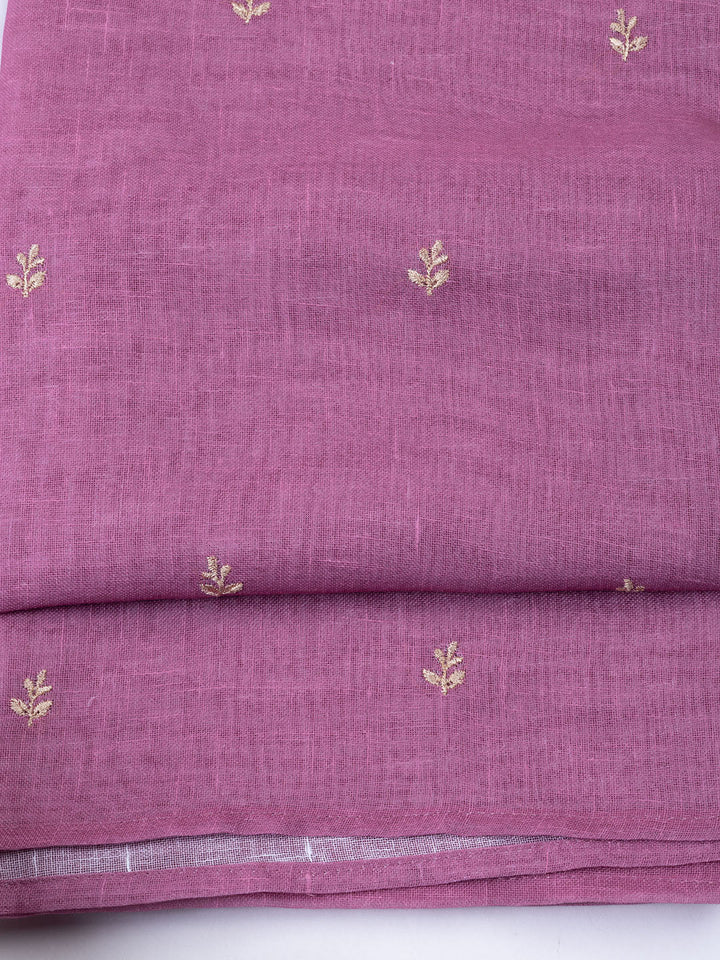 Neck Embroidered Cotton Blend Unstitched Suit With Dupatta