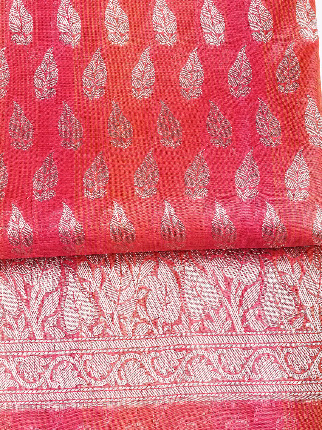Woven Chanderi Unstitched Suit With Dupatta