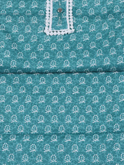 Neck Work Cotton Blend Unstitched Suit With Dupatta