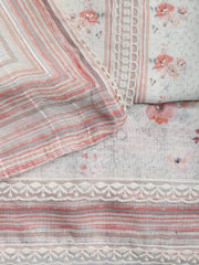 Printed Cotton Blend Unstitched Suit With Dupatta