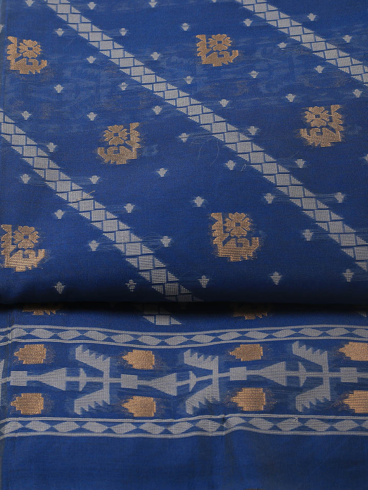 Jamdani Chanderi Unstitched Suit Piece With Dupatta