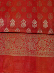 Woven Chanderi Unstitched Suit With Dupatta