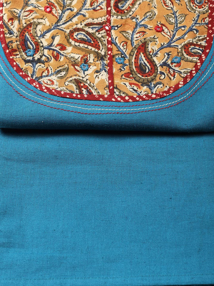Printed Cotton Blend Unstitched Suit Piece With Dupatta