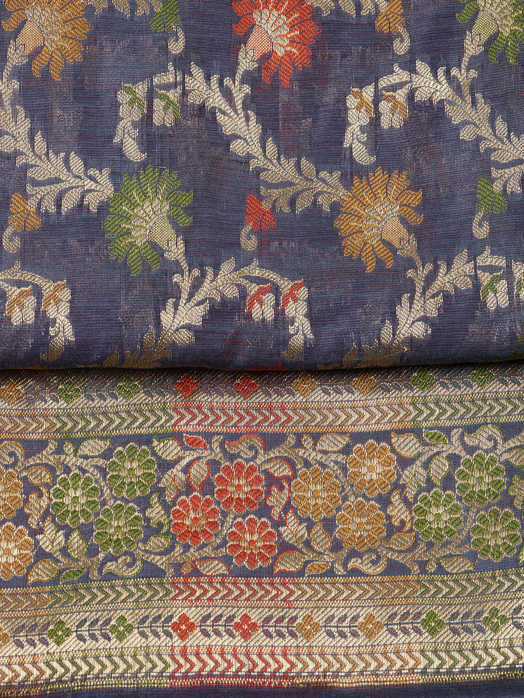 Woven Chanderi Unstitched Suit With Dupatta