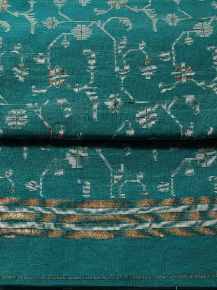 Jamdani Chanderi Unstitched Suit Piece With Dupatta