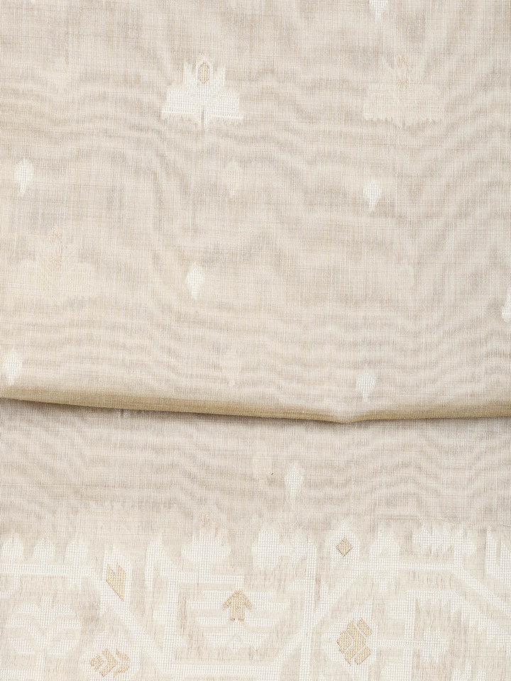 Jamdani Work Chanderi Unstitched Suit Piece With Dupatta