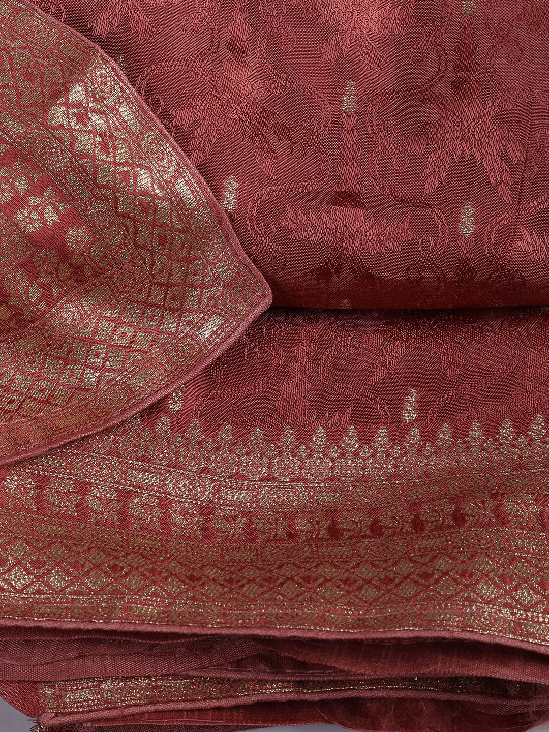 Embroidery Chanderi Unstitched Suit With Dupatta
