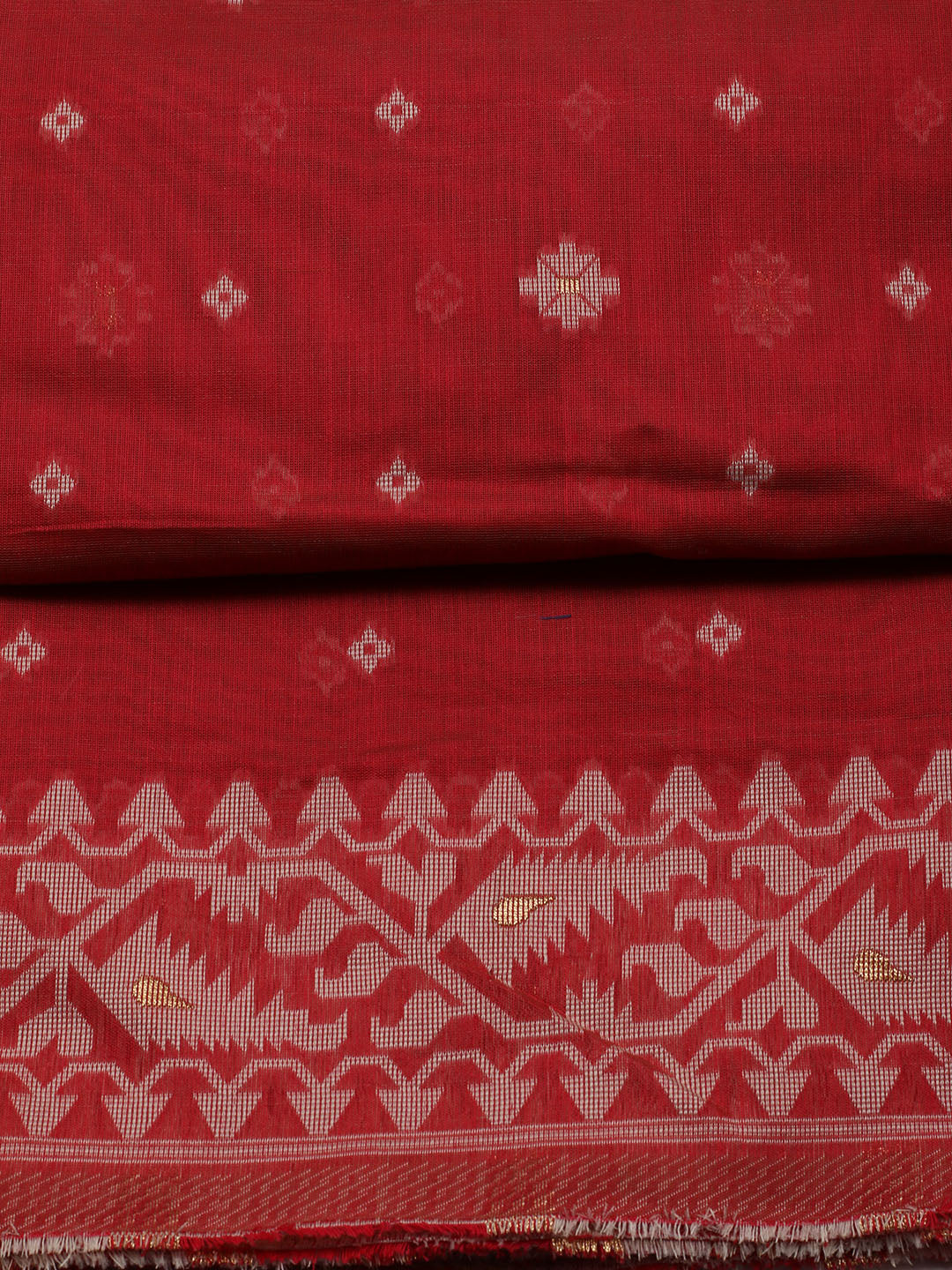 Jamdani Chanderi Unstitched Suit Piece With Dupatta