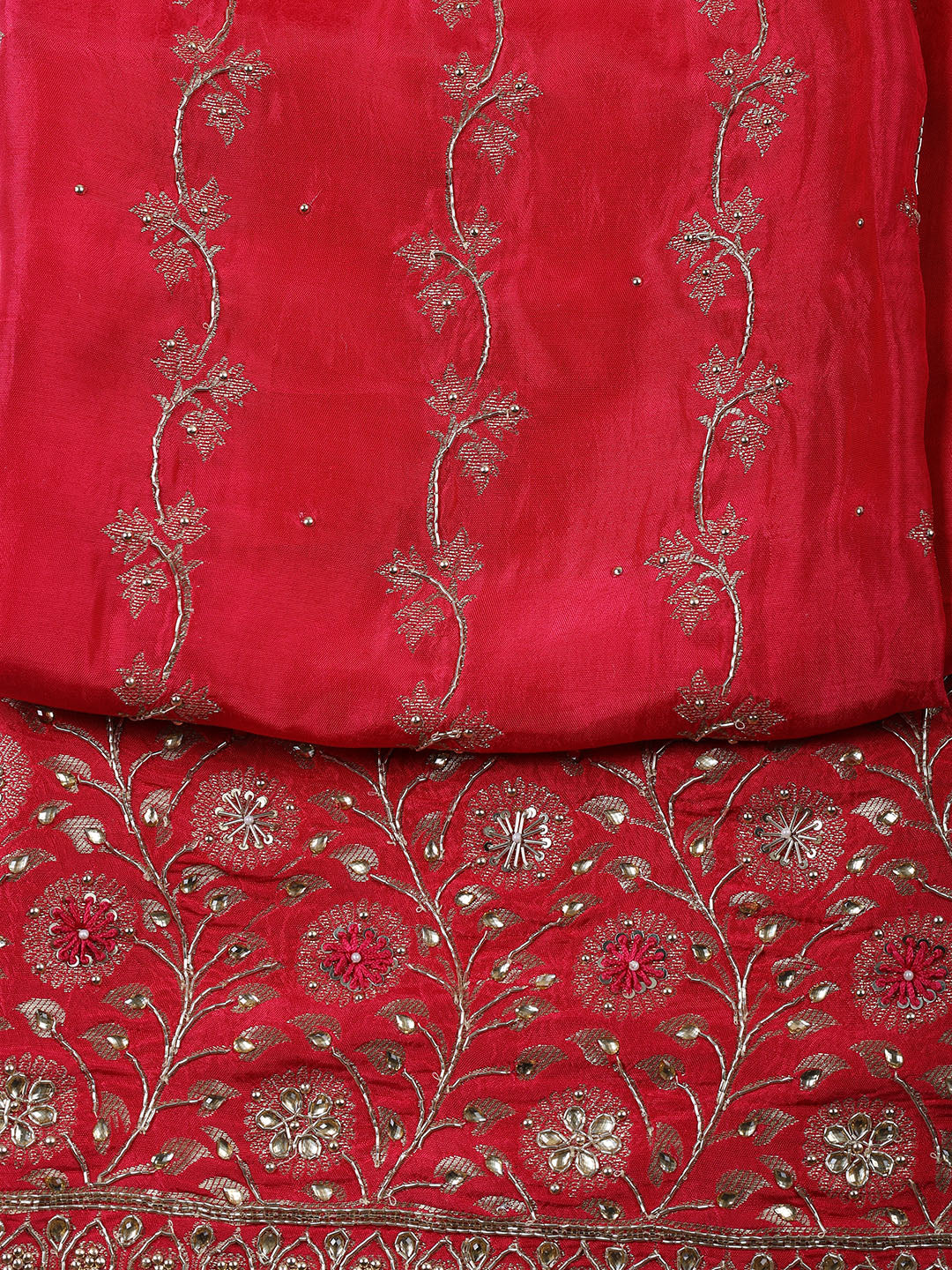 Woven Art Silk Unstitched Suit Piece With Dupatta