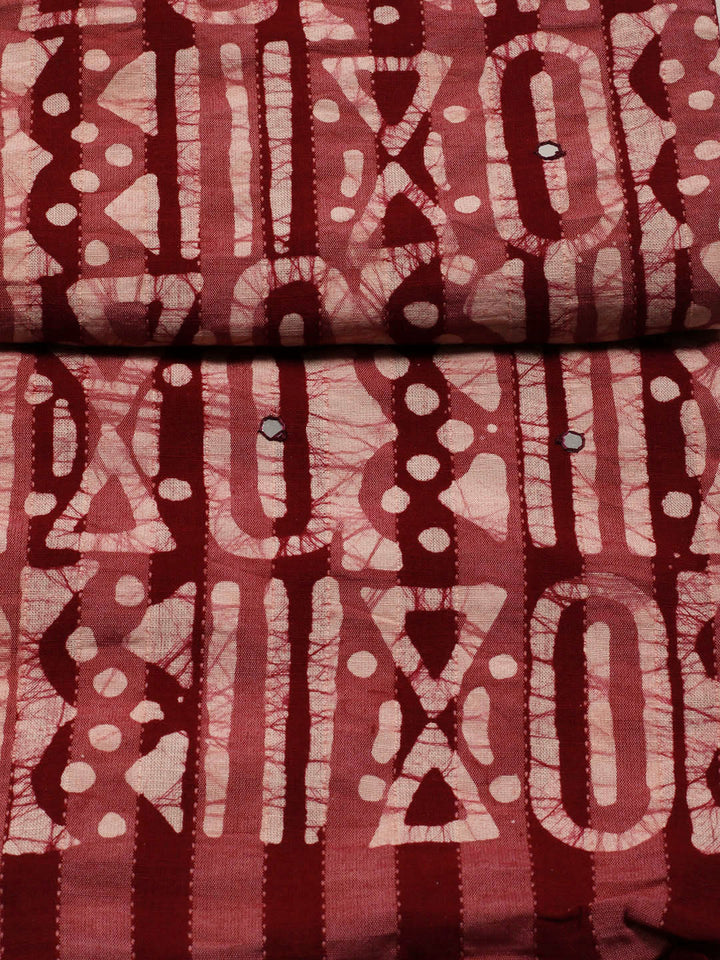 Printed Cotton Blend Unstitched Suit With Dupatta