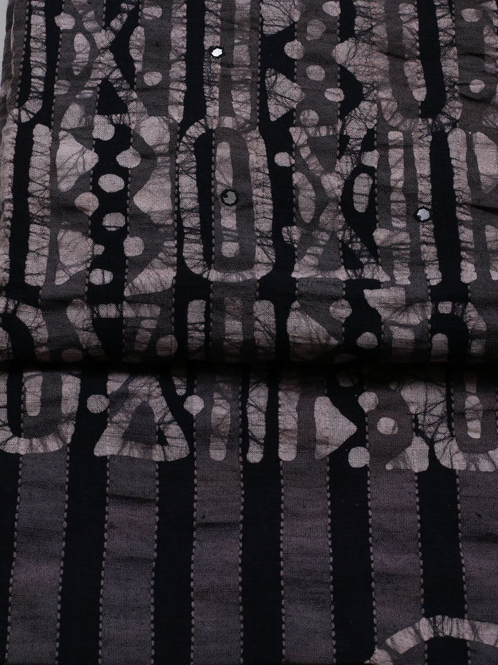 Printed Cotton Blend Unstitched Suit With Dupatta