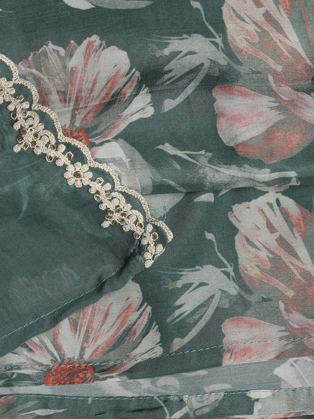 Embroidered Muslin Unstitched Suit With Dupatta