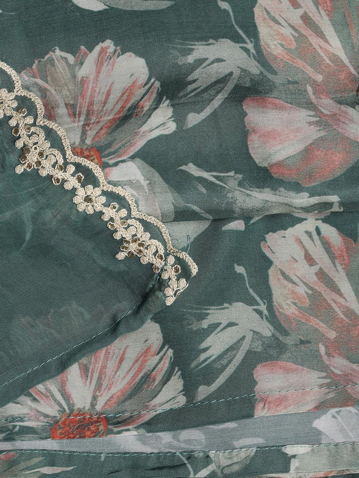Embroidered Muslin Unstitched Suit With Dupatta