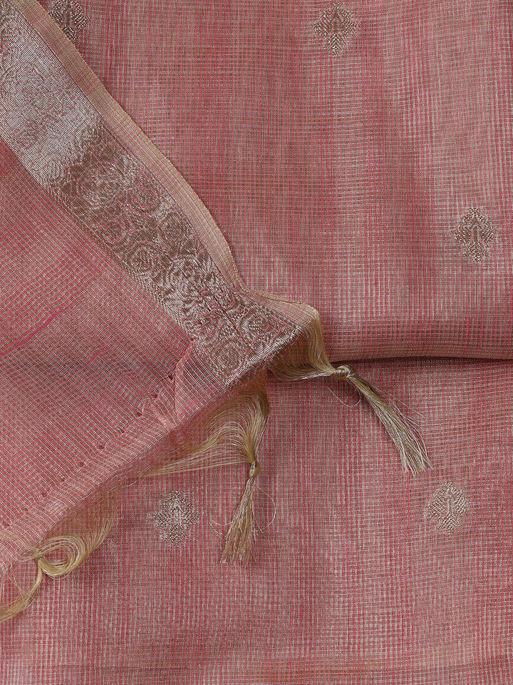 Woven Tissue Unstitched Suit With Dupatta