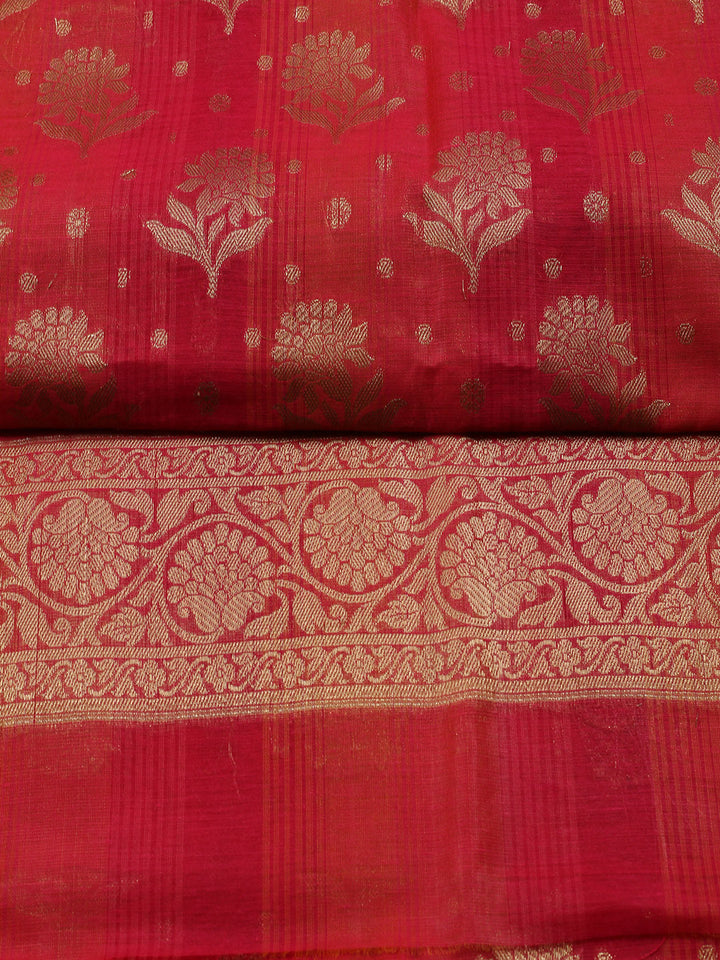 Woven Chanderi Unstitched Suit With Dupatta