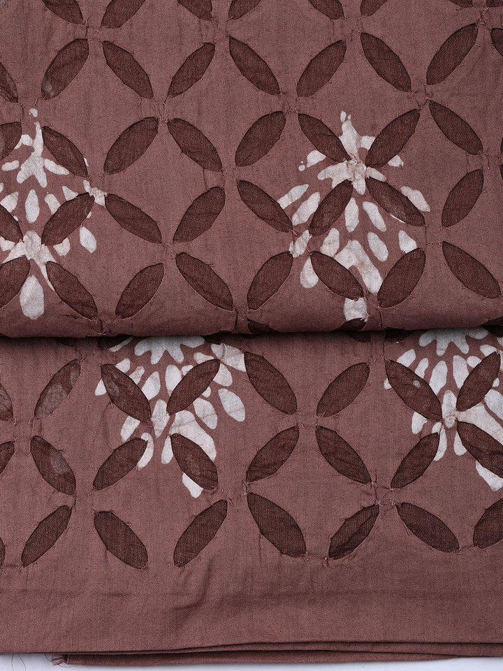 Printed Chanderi Unstitched Suit Piece With Dupatta