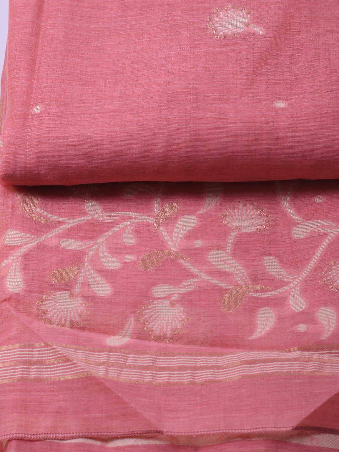 Neck Embroidery Chanderi Unstitched Suit With Dupatta