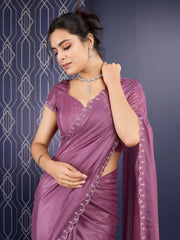 Stone Work Art Crepe Saree