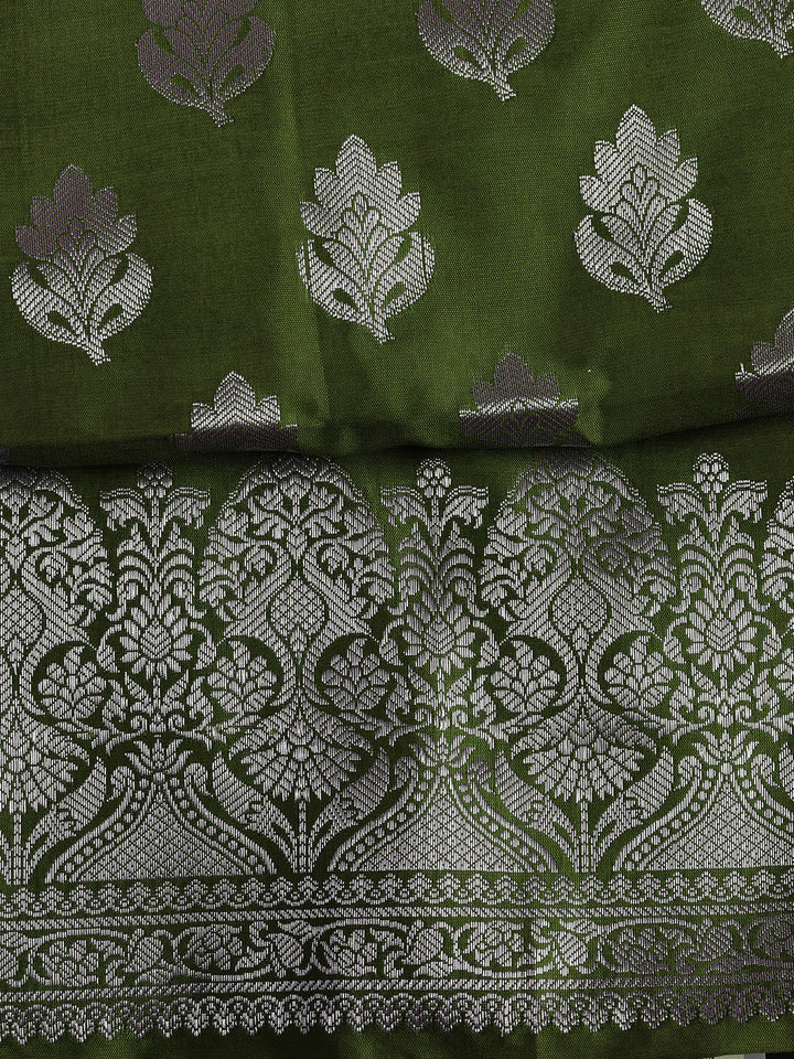 Woven Chanderi Unstitched Suit Piece With Dupatta