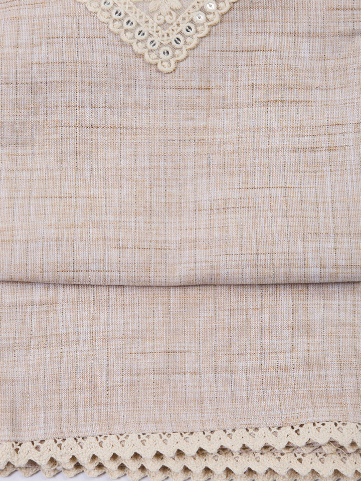 Neck Embroidery Cotton Unstitched Suit With Dupatta