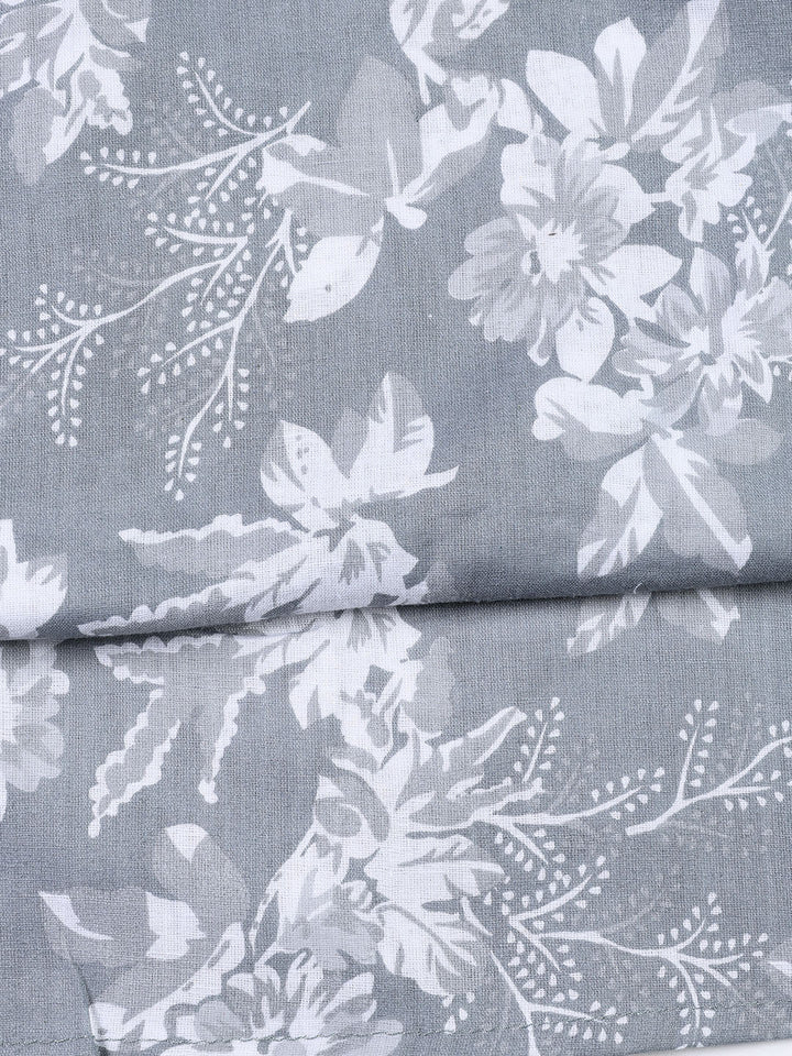 Printed Cotton Blend Unstitched Suit With Dupatta