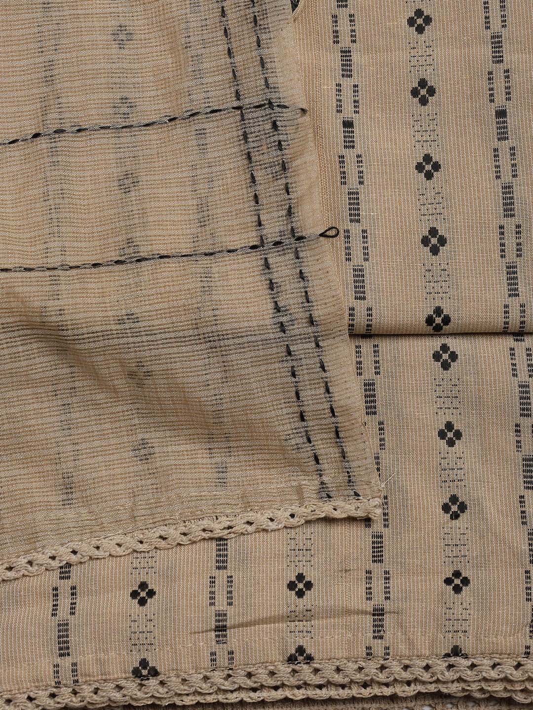 Woven Cotton Blend Unstitched Suit Piece With Dupatta