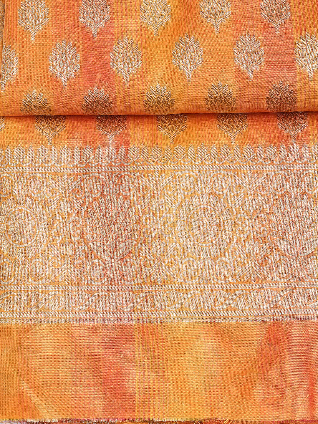 Woven Chanderi Unstitched Suit With Dupatta
