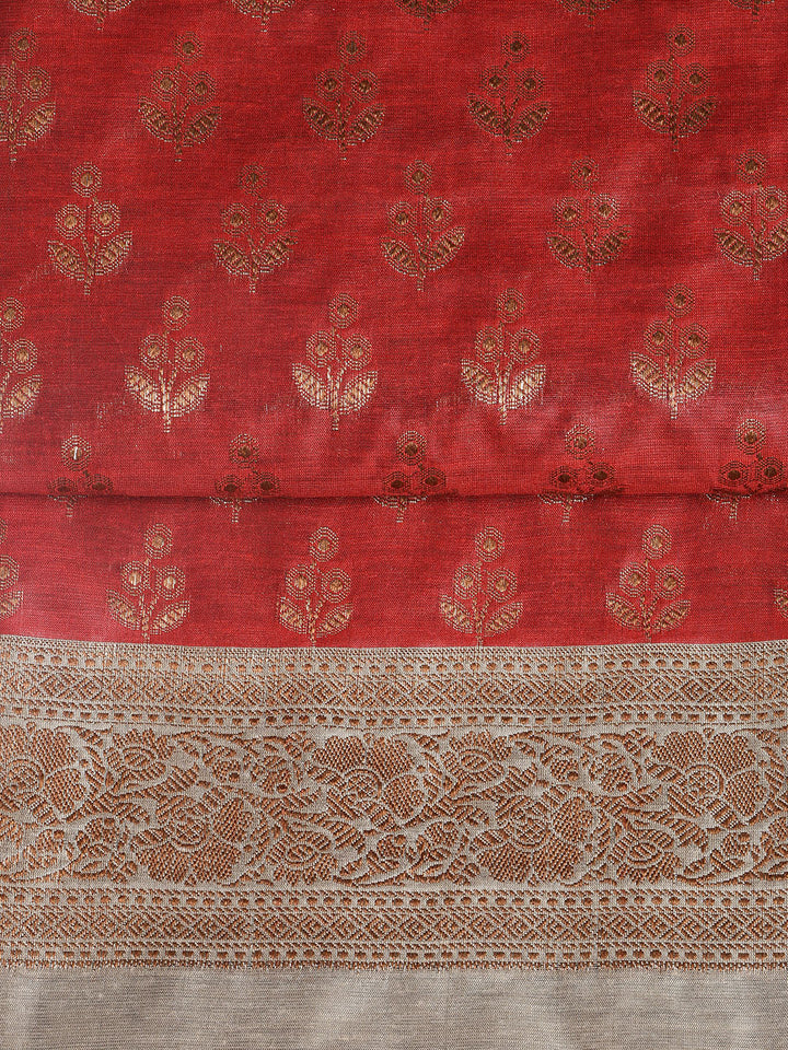 Banarasi Chanderi Unstitched Suit With Dupatta